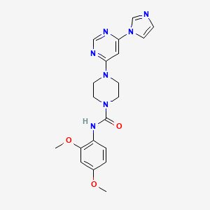 N-(2,4-dimethoxyphenyl)-4-[6-(1H-imidazol-1-yl)-4-pyrimidinyl]-1-piperazinecarboxamide