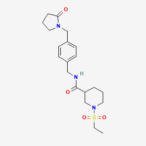 1-(ETHANESULFONYL)-N-({4-[(2-OXOPYRROLIDIN-1-YL)METHYL]PHENYL}METHYL)PIPERIDINE-3-CARBOXAMIDE