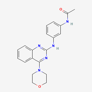 N-(3-{[4-(4-morpholinyl)-2-quinazolinyl]amino}phenyl)acetamide