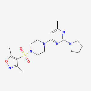 4-{4-[(3,5-dimethyl-4-isoxazolyl)sulfonyl]-1-piperazinyl}-6-methyl-2-(1-pyrrolidinyl)pyrimidine