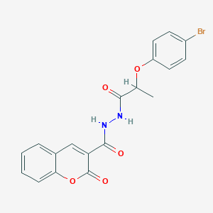 N'-[2-(4-bromophenoxy)propanoyl]-2-oxo-2H-chromene-3-carbohydrazide