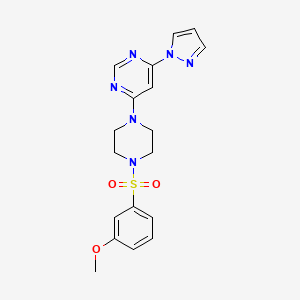 4-{4-[(3-methoxyphenyl)sulfonyl]-1-piperazinyl}-6-(1H-pyrazol-1-yl)pyrimidine