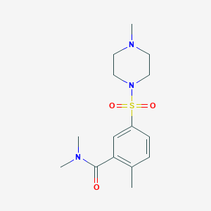 N,N,2-trimethyl-5-[(4-methyl-1-piperazinyl)sulfonyl]benzamide