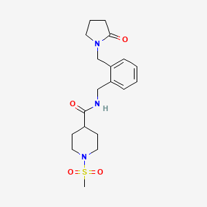 1-METHANESULFONYL-N-({2-[(2-OXOPYRROLIDIN-1-YL)METHYL]PHENYL}METHYL)PIPERIDINE-4-CARBOXAMIDE