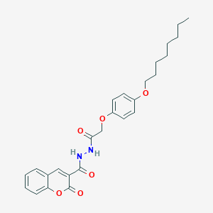 molecular formula C26H30N2O6 B447672 N'-{[4-(octyloxy)phenoxy]acetyl}-2-oxo-2H-chromene-3-carbohydrazide 