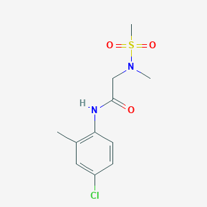 molecular formula C11H15ClN2O3S B4476724 N-(4-chloro-2-methylphenyl)-2-[methyl(methylsulfonyl)amino]acetamide 