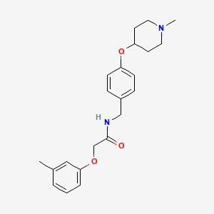 2-(3-METHYLPHENOXY)-N-({4-[(1-METHYLPIPERIDIN-4-YL)OXY]PHENYL}METHYL)ACETAMIDE