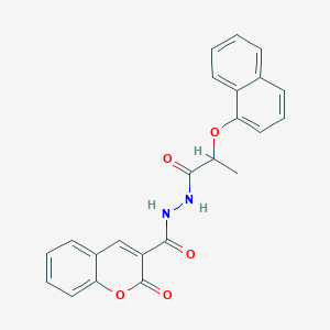 2-(1-naphthyloxy)-N'-[(2-oxo-2H-chromen-3-yl)carbonyl]propanohydrazide