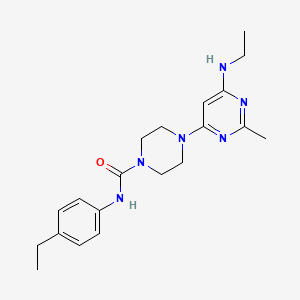 4-[6-(ethylamino)-2-methyl-4-pyrimidinyl]-N-(4-ethylphenyl)-1-piperazinecarboxamide