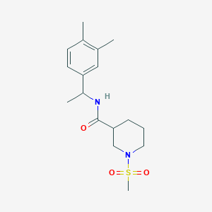 molecular formula C17H26N2O3S B4476760 N-[1-(3,4-dimethylphenyl)ethyl]-1-(methylsulfonyl)-3-piperidinecarboxamide 