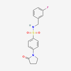 N-[(3-FLUOROPHENYL)METHYL]-4-(2-OXOPYRROLIDIN-1-YL)BENZENE-1-SULFONAMIDE