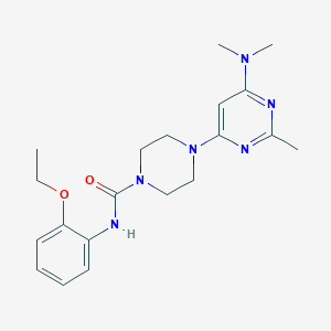 molecular formula C20H28N6O2 B4476772 4-[6-(dimethylamino)-2-methyl-4-pyrimidinyl]-N-(2-ethoxyphenyl)-1-piperazinecarboxamide 