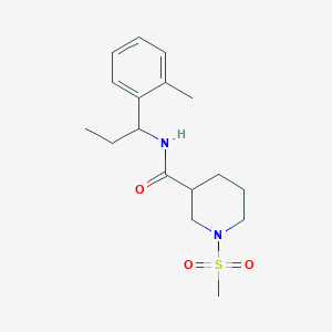 N-[1-(2-methylphenyl)propyl]-1-(methylsulfonyl)-3-piperidinecarboxamide