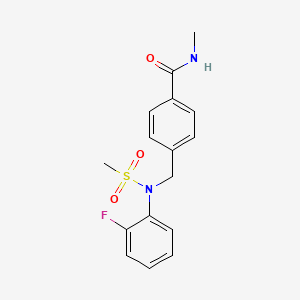 4-{[N-(2-FLUOROPHENYL)METHANESULFONAMIDO]METHYL}-N-METHYLBENZAMIDE