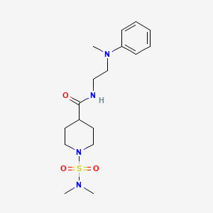 molecular formula C17H28N4O3S B4476819 1-[(DIMETHYLAMINO)SULFONYL]-N4-[2-(METHYLANILINO)ETHYL]-4-PIPERIDINECARBOXAMIDE 