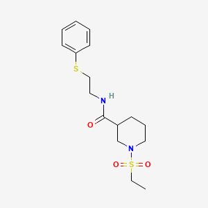 1-(ETHANESULFONYL)-N-[2-(PHENYLSULFANYL)ETHYL]PIPERIDINE-3-CARBOXAMIDE