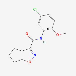 molecular formula C14H13ClN2O3 B4476850 N-(5-chloro-2-methoxyphenyl)-5,6-dihydro-4H-cyclopenta[d][1,2]oxazole-3-carboxamide 