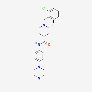 1-(2-chloro-6-fluorobenzyl)-N-[4-(4-methyl-1-piperazinyl)phenyl]-4-piperidinecarboxamide