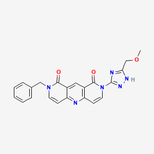 molecular formula C22H18N6O3 B4476941 2-BENZYL-8-[3-(METHOXYMETHYL)-1H-1,2,4-TRIAZOL-5-YL]-1H,2H,8H,9H-PYRIDO[4,3-B]1,6-NAPHTHYRIDINE-1,9-DIONE 