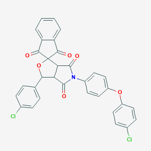 5-[4-(4-chlorophenoxy)phenyl]-3-(4-chlorophenyl)-3a,6a-dihydrospiro[furo[3,4-c]pyrrole-1,2'-indene]-1',3',4,6(3H,5H)-tetrone