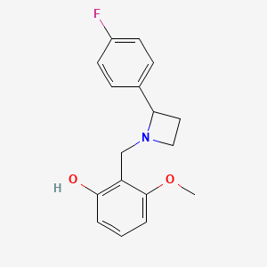 2-{[2-(4-fluorophenyl)azetidin-1-yl]methyl}-3-methoxyphenol