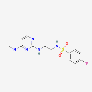 N-(2-{[4-(dimethylamino)-6-methyl-2-pyrimidinyl]amino}ethyl)-4-fluorobenzenesulfonamide