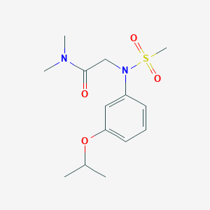 molecular formula C14H22N2O4S B4476996 N~2~-(3-isopropoxyphenyl)-N~1~,N~1~-dimethyl-N~2~-(methylsulfonyl)glycinamide 