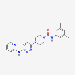 molecular formula C23H27N7O B4477004 N-(3,5-dimethylphenyl)-4-{6-[(6-methyl-2-pyridinyl)amino]-3-pyridazinyl}-1-piperazinecarboxamide 