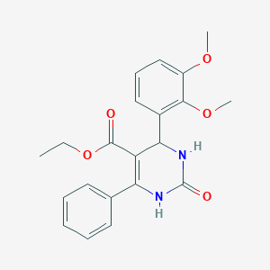 molecular formula C21H22N2O5 B447701 Ethyl 4-(2,3-dimethoxyphenyl)-2-oxo-6-phenyl-1,2,3,4-tetrahydro-5-pyrimidinecarboxylate 