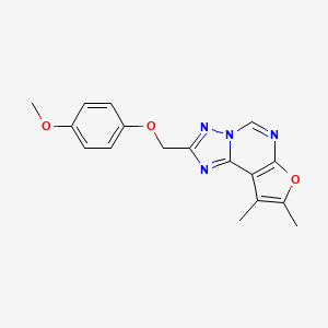 2-[(4-methoxyphenoxy)methyl]-8,9-dimethylfuro[3,2-e][1,2,4]triazolo[1,5-c]pyrimidine