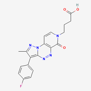 4-[3-(4-fluorophenyl)-2-methyl-6-oxopyrazolo[5,1-c]pyrido[4,3-e][1,2,4]triazin-7(6H)-yl]butanoic acid