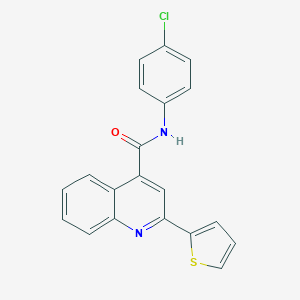 molecular formula C20H13ClN2OS B447703 N-(4-chlorophenyl)-2-(2-thienyl)-4-quinolinecarboxamide CAS No. 312588-78-6