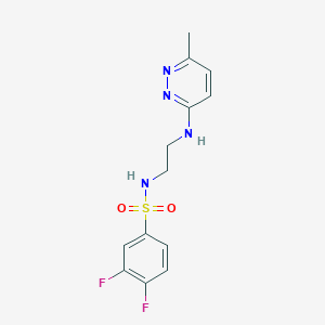 molecular formula C13H14F2N4O2S B4477033 3,4-difluoro-N-{2-[(6-methyl-3-pyridazinyl)amino]ethyl}benzenesulfonamide 