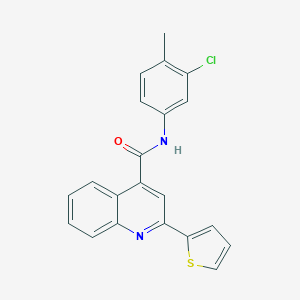 molecular formula C21H15ClN2OS B447704 N-(3-chloro-4-methylphenyl)-2-(2-thienyl)-4-quinolinecarboxamide CAS No. 314023-73-9