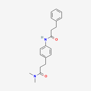 molecular formula C20H24N2O2 B4477053 N-{4-[3-(dimethylamino)-3-oxopropyl]phenyl}-3-phenylpropanamide 