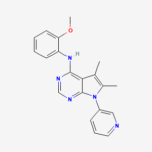 N-(2-methoxyphenyl)-5,6-dimethyl-7-(3-pyridinyl)-7H-pyrrolo[2,3-d]pyrimidin-4-amine