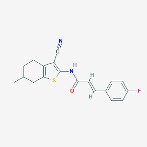 N-(3-cyano-6-methyl-4,5,6,7-tetrahydro-1-benzothien-2-yl)-3-(4-fluorophenyl)acrylamide