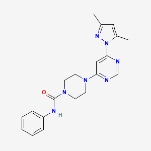 4-[6-(3,5-dimethyl-1H-pyrazol-1-yl)-4-pyrimidinyl]-N-phenyl-1-piperazinecarboxamide