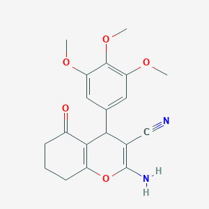 2-amino-5-oxo-4-(3,4,5-trimethoxyphenyl)-5,6,7,8-tetrahydro-4H-chromene-3-carbonitrile