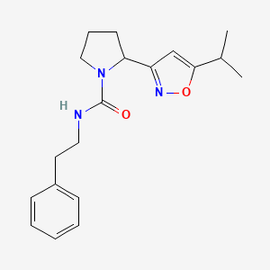 N-(2-Phenylethyl)-2-[5-(propan-2-YL)-1,2-oxazol-3-YL]pyrrolidine-1-carboxamide