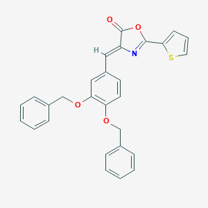molecular formula C28H21NO4S B447715 4-[3,4-bis(benzyloxy)benzylidene]-2-(2-thienyl)-1,3-oxazol-5(4H)-one 