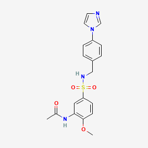 N-[5-({[4-(1H-imidazol-1-yl)benzyl]amino}sulfonyl)-2-methoxyphenyl]acetamide