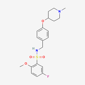 5-fluoro-2-methoxy-N-{4-[(1-methyl-4-piperidinyl)oxy]benzyl}benzenesulfonamide