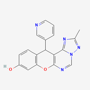 2-methyl-12-(3-pyridinyl)-12H-chromeno[3,2-e][1,2,4]triazolo[1,5-c]pyrimidin-9-ol