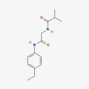 molecular formula C14H20N2O2 B4477183 N-{2-[(4-ethylphenyl)amino]-2-oxoethyl}-2-methylpropanamide 