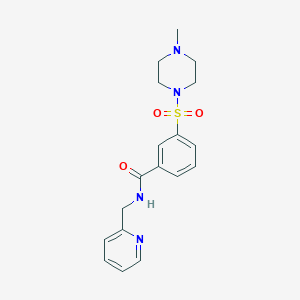 3-[(4-methyl-1-piperazinyl)sulfonyl]-N-(2-pyridinylmethyl)benzamide