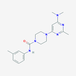 molecular formula C19H26N6O B4477216 4-[6-(dimethylamino)-2-methylpyrimidin-4-yl]-N-(3-methylphenyl)piperazine-1-carboxamide 