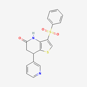 3-(phenylsulfonyl)-7-(3-pyridinyl)-6,7-dihydrothieno[3,2-b]pyridin-5(4H)-one