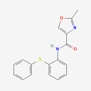 2-methyl-N-(2-phenylsulfanylphenyl)-1,3-oxazole-4-carboxamide