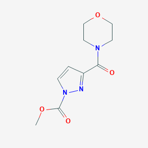 methyl 3-(4-morpholinylcarbonyl)-1H-pyrazole-1-carboxylate